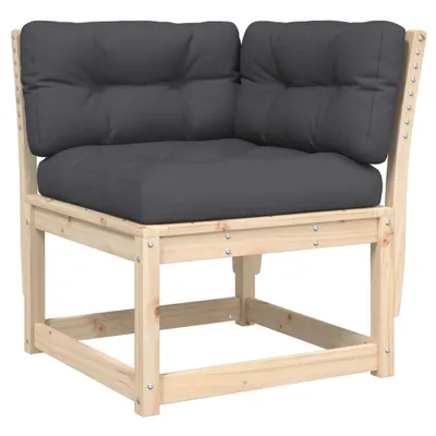 Produktbild von vidaXL Garten-Ecksofa mit Kissen 73x73x78 cm Massivholz Kiefer