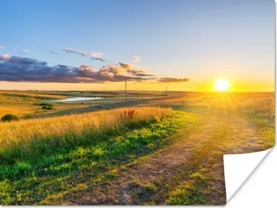 Produktbild von MuchoWow® Poster Sonne - Natur - Landschaft 160x120 cm - Foto Plakat