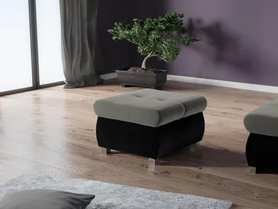 Immagine prodotto di Pouf ABEL 1 – nero / grigio