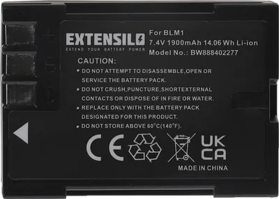 Produktbild von EXTENSILO Akku kompatibel mit Olympus E-30, E-300, E-330, E-510, E-1, E-3, E-500, E-520 Kamera (1900 mAh, 7,4 V, Li-Ion)