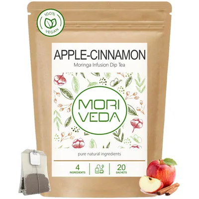 Produktbild von Moringa Apfel-Zimt Tee I 100 % natürlich & vegan I  I 20 Beutel von Moriveda