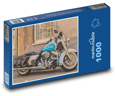 Obrázok produktu pre Puzzle 1000 Klasická motorka na ulici - martinpuzzle