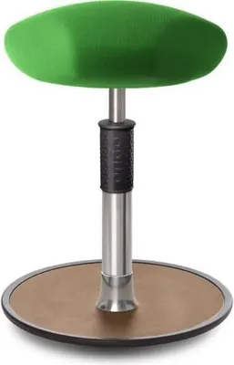 Produktbild von Sitz- Stehhocker Free Regular Triangel Gestrick Grün Chrom /Natur.