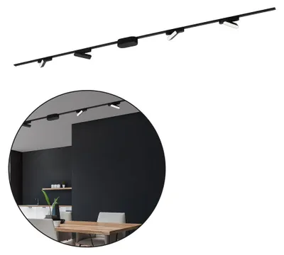 Immagine prodotto di Sistema di binari Briloner Luxtrail, 8x faretti LED, forma a U, Z, nero