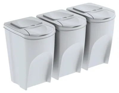 Image de Prosperplast poubelle SORTIBOX 3 x 35 l cendre