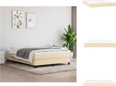 Zdjęcie produktu dla vidaXL Materac sprężynowy kieszeniowy kremowy 140x190x20 cm tkanina - Materace
