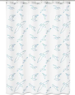 Produktbild von Kleine Wolke Duschvorhang Textil BIRDIE Weiß 180 x 200 cm