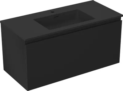 Immagine prodotto di Mexen Orio mobile da bagno 100 cm con lavabo Otis, 1 cassetto, nero opaco - 91A10-10047-1-BF71-W18M71