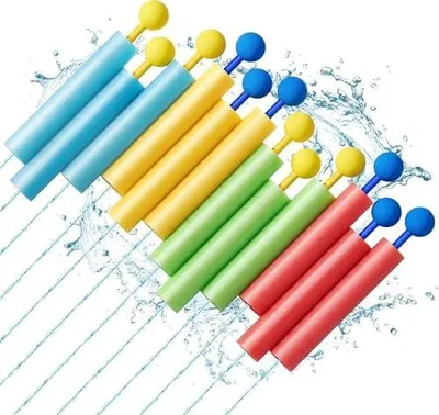 Produktbild von Lehoo Castle Wasserpistole Kinder, 12 Stück Mini Wasserspritze, Schaumstoff Wasserpistolen, Spritzpistole, Pool Spielzeug für Strand & Garten, Sommer Outdoor Wasserspielzeug