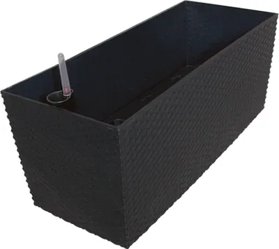 Produktbild von Kunststoff Blumenkasten Rato Case L 60 cm anthrazit mit Wasserspeicher + Überlauf