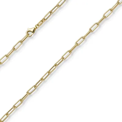 Produktbild von 3,5mm Paper Clip Anker weit Kette Collier Halskette aus 585 Gold Gelbgold 45cm