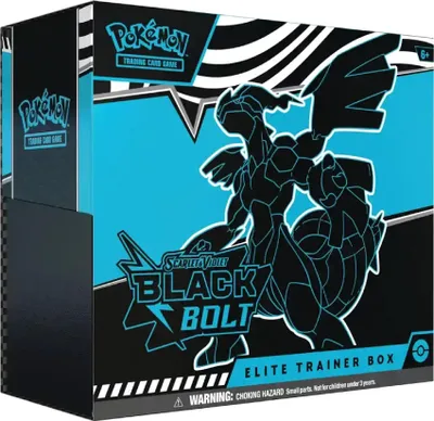 A product box for a Pokemon Trading Card Game Elite Trainer Box.