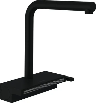 Produktbild von Hansgrohe Aquno Select M81 Armatur Wasserhahn Einhebel-Küchenmischer 250, Ausziehauslauf, 2jet, sBox Mattschwarz - inkl.