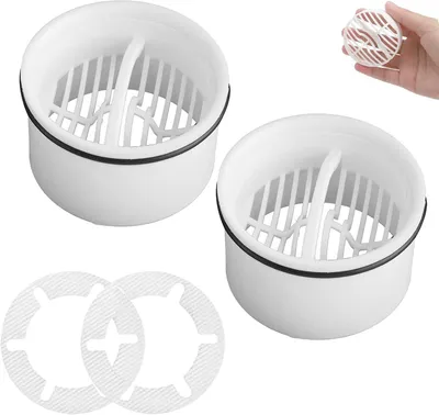 Produktbild von Haarfilter für Duschablauf – Set mit 2 Stück – Siphon für Duschablaufset – Durchmesser 7 cm – Filtert Speisereste und Haare – Geeignet für Küchen