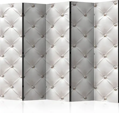 Produktbild von 5-teiliger Einseitiger Vlies Paravent - White Elegance II 225x172 cm Muster f-B-0039-z-c