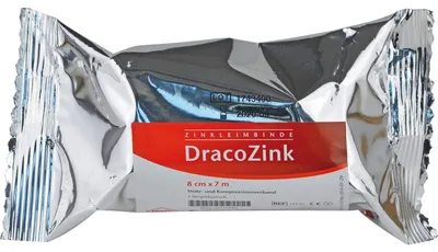 Produktbild von Zinkleimbinde Dracozink 8cmx7m, 1 St. Packung