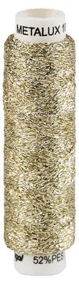 100m / 1 Spule Metallgarn Nähgarn metallic Faden Effekt Applikation hellgold