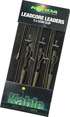 Obrázok produktu pre Korda Ring Swivel Leadcore Leader (weed/silt/zelená) Farba: weed/silt (zelená)