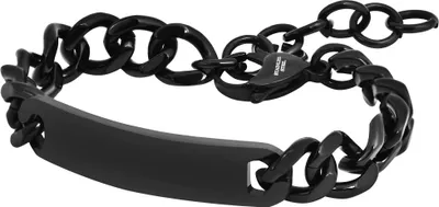 Produktbild von Akzent Panzerketten-Armband aus Edelstahl in Schwarz mit IP Black-Beschichtung