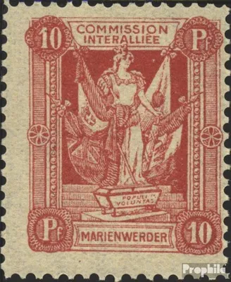 Produktbild von Briefmarken Marienwerder 1920 Mi 2x B postfrisch Frau mit Fahnen
