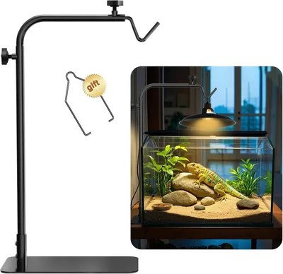 Productafbeelding van Lampstandaard voor reptielen - verstelbaar 45,7 - 81,3 cm - lichthouder met zware sokkel voor warmtelamp