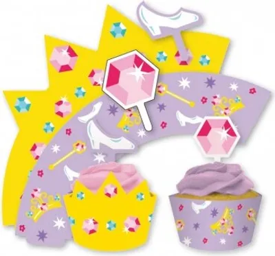 Produktbild von Prinzessin Party Muffin / Cupcake Deko Set