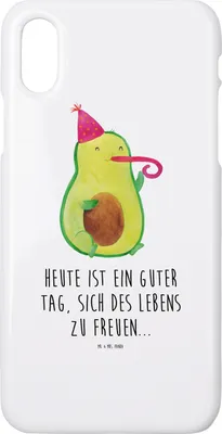Produktbild von Mr. & Mrs. Panda Iphone 10 Handyhülle Avocado Feier - Weiß - Geschenk, Handy, Fete, Hülle, Cover, Party, Geburtstag, Gute Laune, X