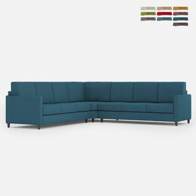 Obrázok produktu pre Veľká látková rohová sedacia súprava, 7-miestna, 281x281 cm, Karay 218AG - modrá