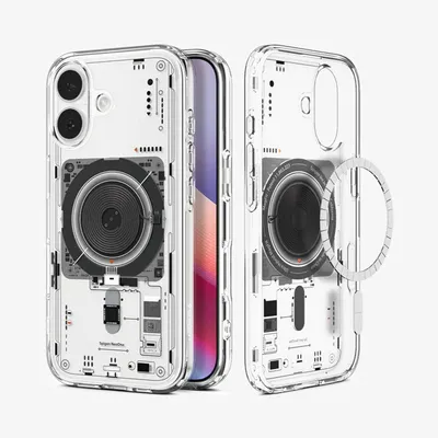 Zdjęcie produktu dla Spigen Ultra Hybrid (MagFit) Neo One, Pokrowiec, Apple, iPhone 17, 16 cm (6.3"), Czarny, Przezroczysty