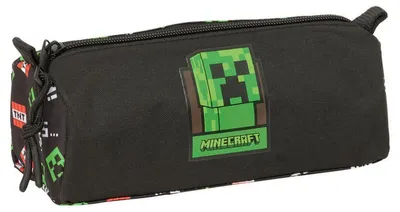 Produktbild von Safta Minecraft 21x8x7 Cm Mäppchen Schwarz Mann Schwarz One Size