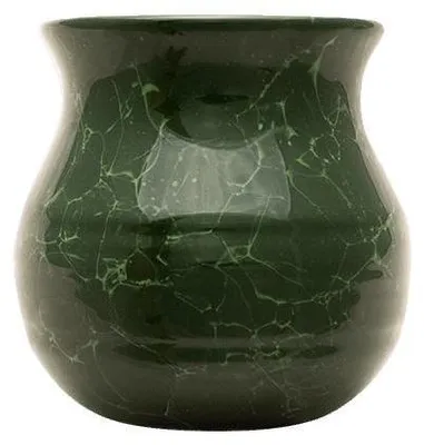 Zdjęcie produktu dla Cebador – ceramiczny kubek do mate, marmurkowy, zielony, 375 ml – szkliwiona powierzchnia, wygodny w użyciu, odporny na wysoką temperaturę, łatwy w pielęgnacji – trwały, stylowy
