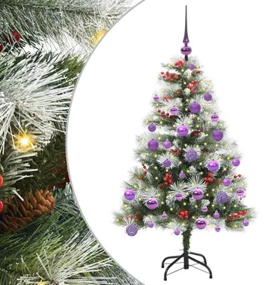 Obrázok produktu pre vidaXL Umelý vianočný stromček, zelený a biely, 120 cm