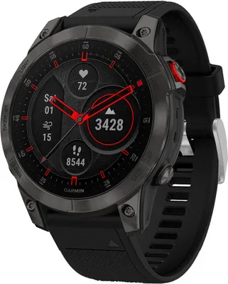 Produktbild von Strap-it Garmin Epix Gen 2 Silikonarmband (Schwarz)