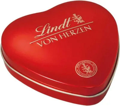 Image de Lindt De Cœur Mélange de Chocolats dans une Boîte Cœur en Métal Cadeau 30g