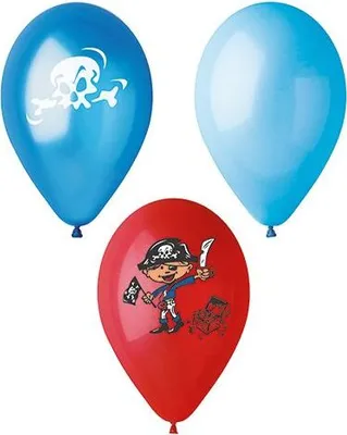 Produktbild von Luftballons Ø 29 cm farbig sortiert "Pirates"
