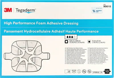Image de Tegaderm Foam adhésif 8,8x8,8 cm 90610 10 pces