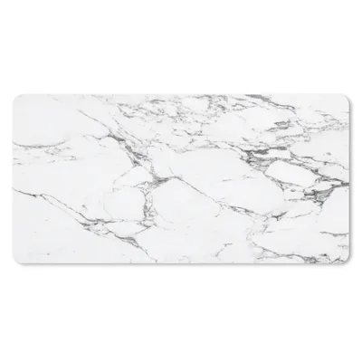 Produktbild von MuchoWow® Mauspad Mousepad Schwarze Muster durch weißen Marmor 60x30 cm - Mousepads - Maus Mat - Pad - Mausunterlage - Nachhaltig