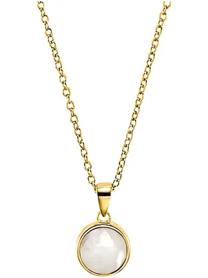 Produktbild von s.Oliver Damen Halskette 2034176 Silber 925 vergoldet mit Mondstein