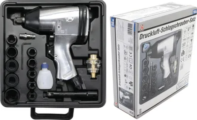 Obrázok produktu pre KRAFTMANN 3211 Sada rázových kľúčov na stlačený vzduch, 12,5 (1/2), 320 Nm, 16 ks.