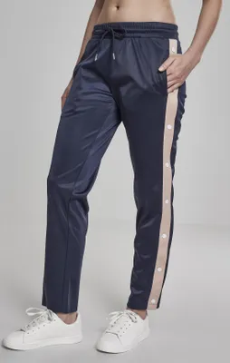 Produktbild von Urban Classics TB1995 | Ladies Button Up Track Pants Trainingshose Damen - Farbe: navy/lightrose/white - Größe: S