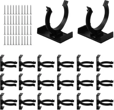 Produktbild von Steckplint Clips 20 Stück mit 40 Schrauben für Plattenstärke 40-45 mm - Schwarz