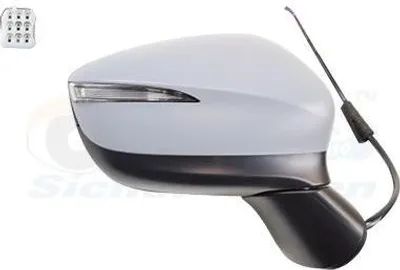 Produktbild von VAN WEZEL 2773828 Außenspiegel Seitenspiegel Rechts für MAZDA CX-5 (KF) Konvex Beheizt Grundiert