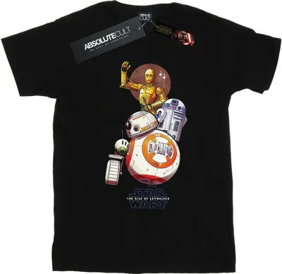 Obrázek produktu pro Star Wars: The Rise of Skywalker - tričko "Droids" pro muže BI52031 (S) (černá)