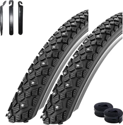 Produktbild von 2 x Schwalbe Winter Decke Reflex 26 x 1,75 - 47-559 + 2 Schwalbe Schläuche AV13 inkl. maxxi4you Reifenheber