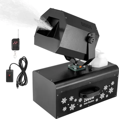 Image de VEVOR Machine à neige, 2000 W, machine à neige swing avec réservoir de 5 L, télécommande filaire & sans fil pour la fabrication de flocons de neige, machine à neige artificielle pour les fêtes de Noël, effets de scène de mariage