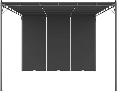 Immagine prodotto di Padiglione da giardino con tenda laterale 4x3x2,25 m antracite
