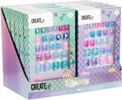 Produktbild von Erstelle es! Meerjungfrau Kunstnägel selbstklebend | 12 Stück