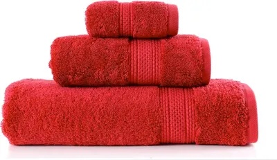 Image de Serviette rouge égyptienne Rouge 50 x 90 [cm]