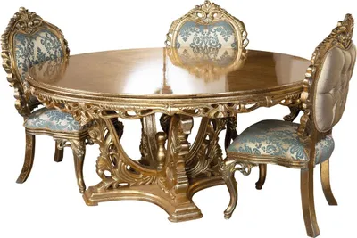 Produktbild von Casa Padrino Luxus Barock Esstisch Gold - Runder Barockstil Esszimmer Tisch - Runder  Barockstil Küchen Tisch - Luxus Esszimmer Möbel im Barockstil - Barock Esszimmer Möbel