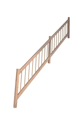Produktbild von Treppengeländer Modell Lindos 1/4 Gewendelt Eiche-Holz-Holz Design-Rechts
